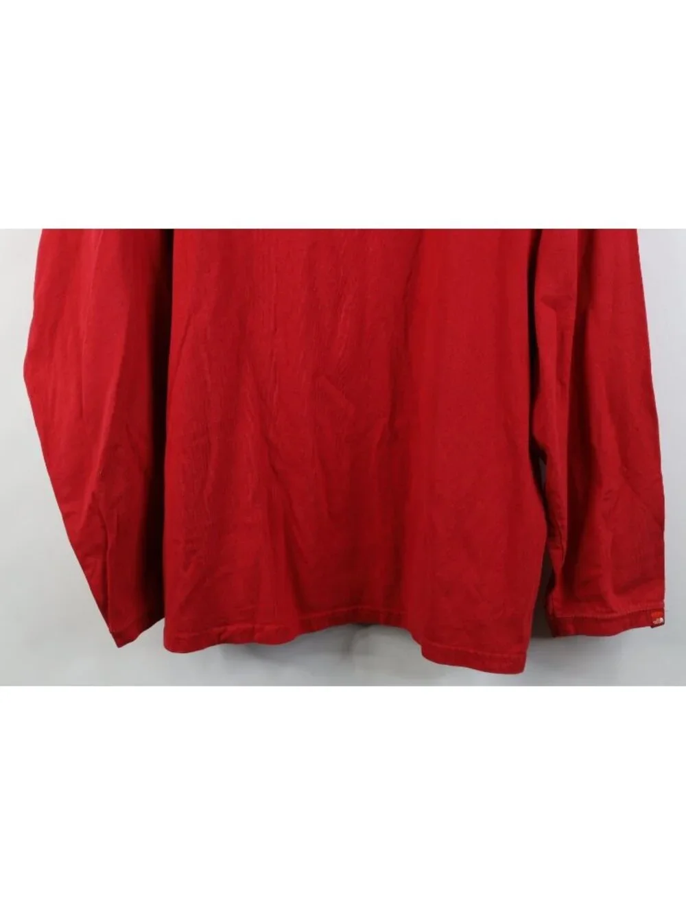 Vtg Y2K 2009 The North Face Mens Large Faded Spell Out Long Sleeve T-Shirt Red